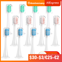 Wymienne głowice szczoteczek do zębów Xiaomi T300 T500 Sonic elektryczne szczoteczki do zębów Mijia T300 dysze z osłoną przeciwpyłową opakowanie próżniowe 1